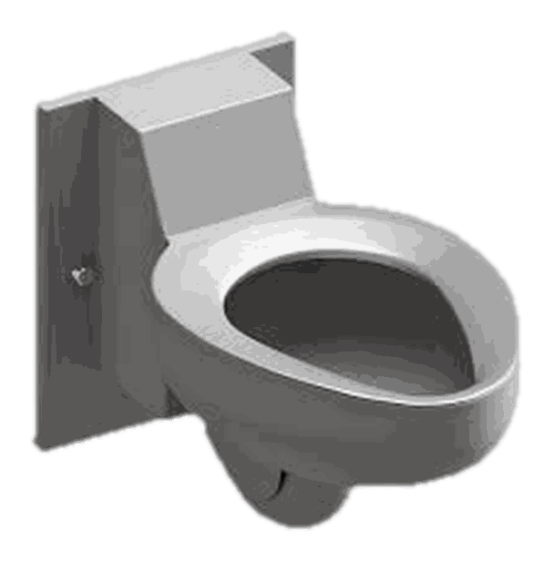 Inodoro Metcraft de acero inoxidable montado en pared